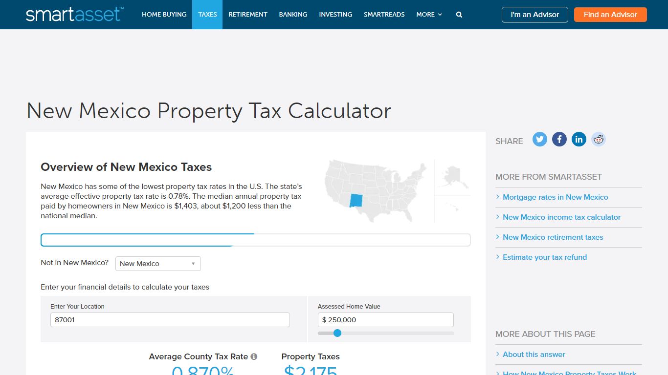 New Mexico Property Tax Calculator - SmartAsset