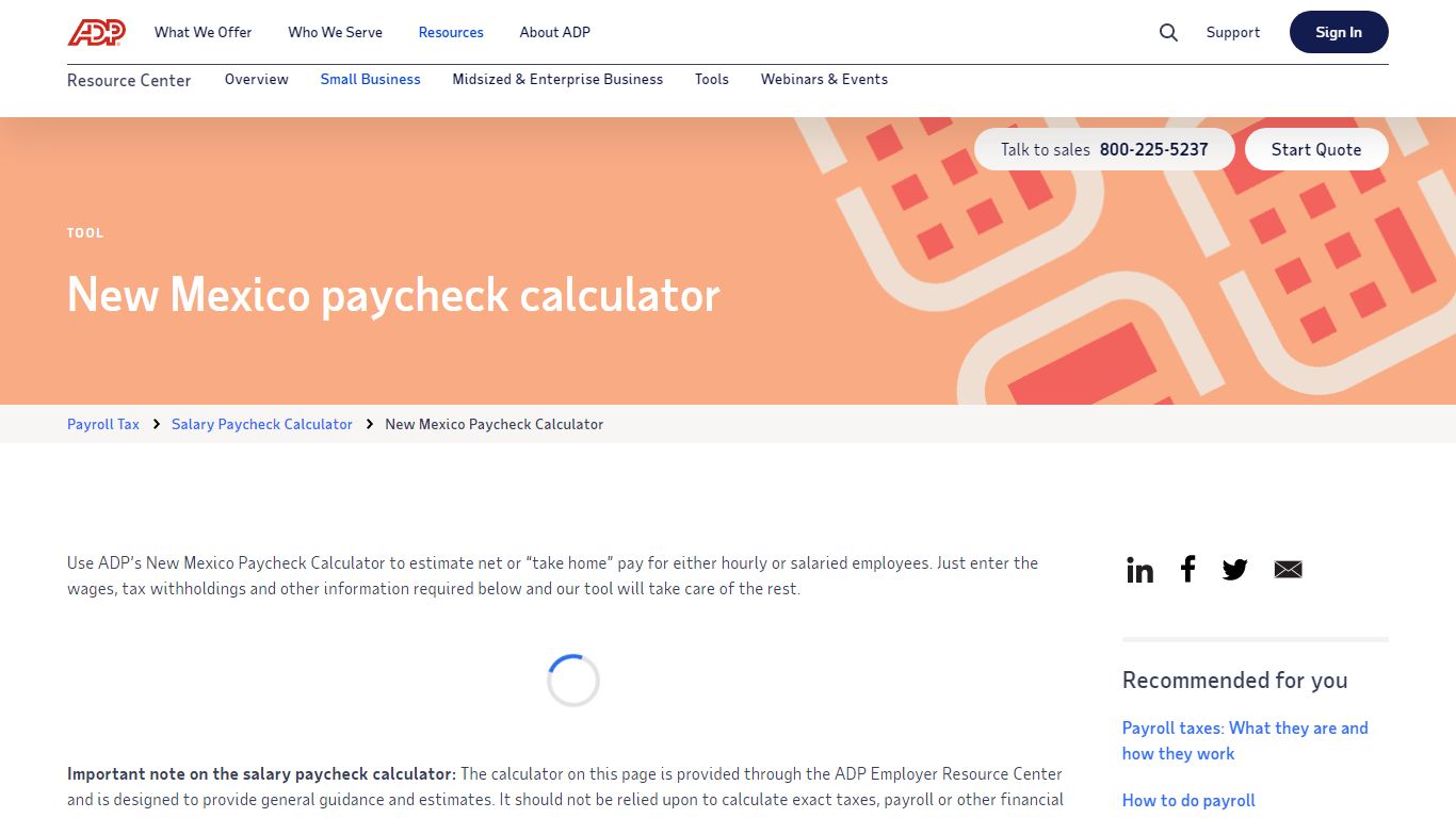 New Mexico Paycheck Calculator | ADP